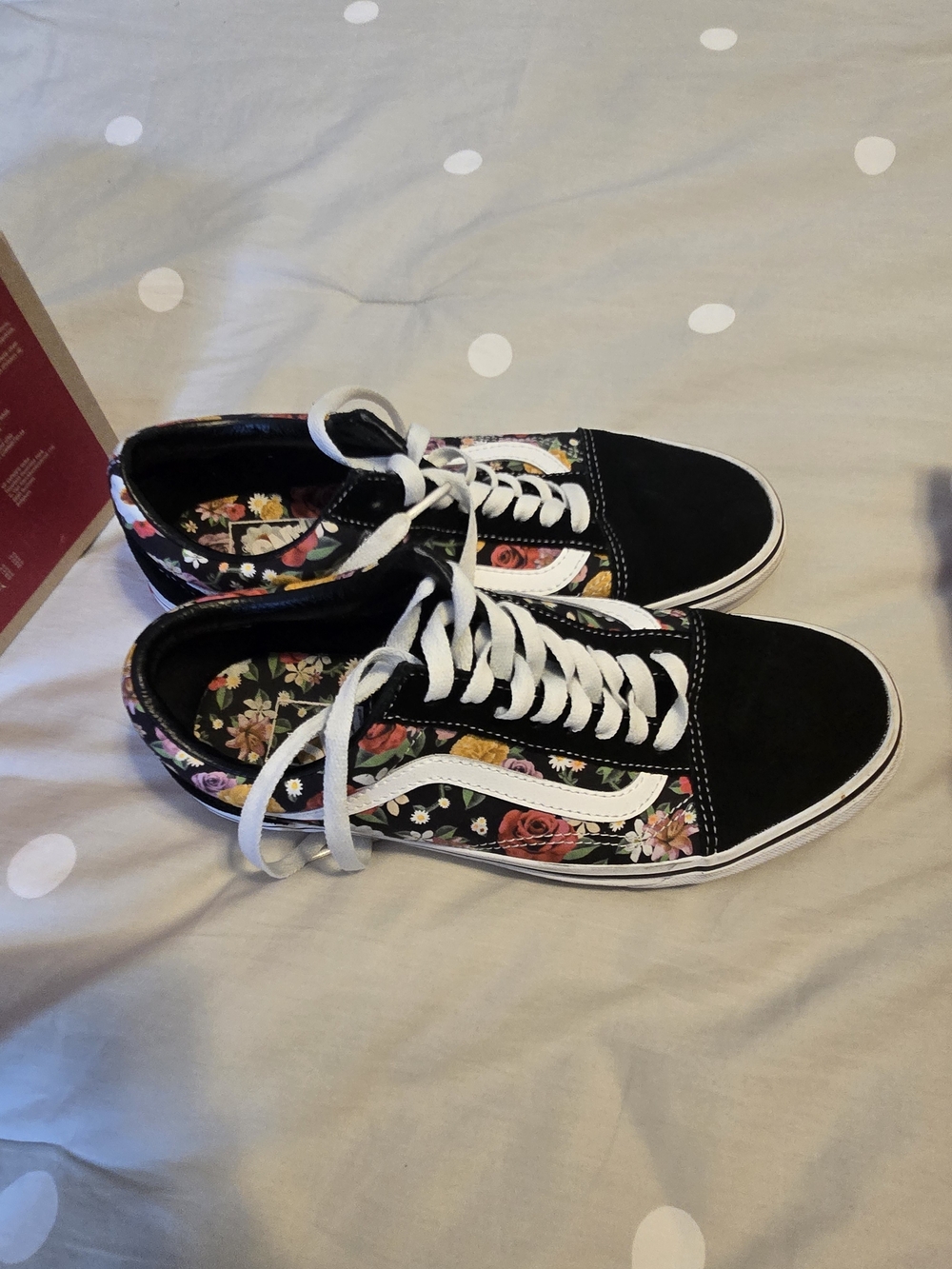 Vans Black Floral Old Skool Low-Top Sneakers